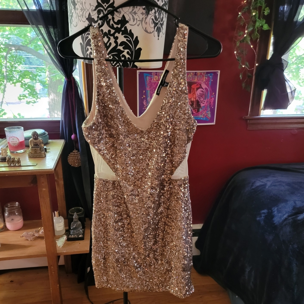 Gold party dress